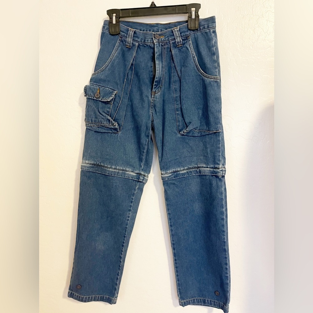 guided gear denim cargo Multi Pocket pants size 30/30 Run Slim Like 28